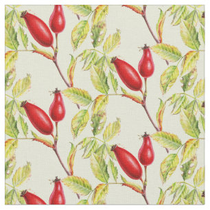 Rosship botanische Aquarellfrüchte Stoff