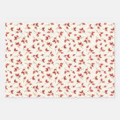 Rosships in Aquarellfarbe Winterweihnachtsfest. Geschenkpapier Set (Vorderseite 2)