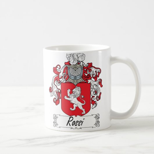 Rossi Familienwappen Kaffeetasse (Rechts)