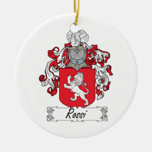 Rossi Familienwappen Keramik Ornament