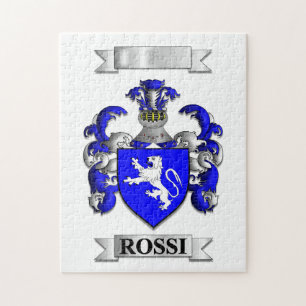 Rossi italienischer Familienname und Wappen-Puzzle Puzzle