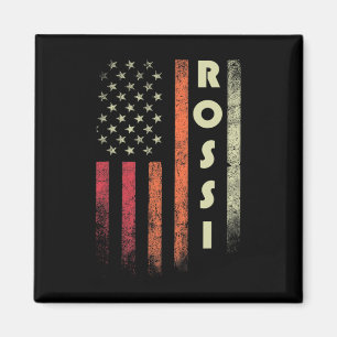 Rossi Surname Funny Retro Vintag Geburtstag Amerik Magnet