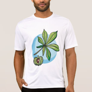 Rosskastanienblatt und Kastanie T-Shirt