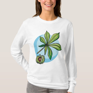 Rosskastanienblatt und Kastanie T-Shirt