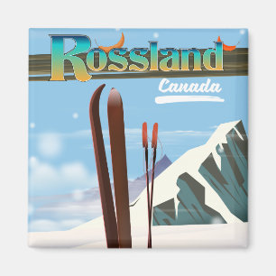 Rossland Canada Reiseplakat. Magnet