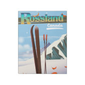 Rossland Canada Reiseplakat. Notizblock (Rotiert)