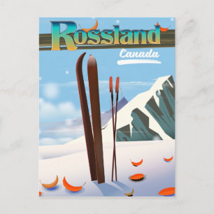 Rossland Kanada Reiseplakat. Postkarte