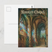 Rosslyn-Kapelle Schottland Postkarte (Vorne/Hinten)