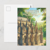 Rosslyn-Kapelle Schottland Postkarte (Vorne/Hinten)