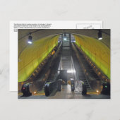 Rosslyn Metro Station Escalators 001 Postkarte (Vorne/Hinten)
