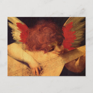 Rosso Fiorentino Musiker Engel Postkarte