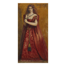 Rosso Vestita von Dante Gabriel Rossetti Glossy