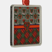 RossScottishTartan Ornament Aus Metall (Rechts)