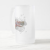 Rosstartan-Schmutz Mattglas Bierglas (Vorderseite Links)