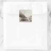 Rosstrevor Pier Quadratischer Aufkleber (Tasche)