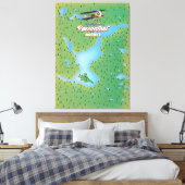 Røssvatnet Norwegen Seekarte Kunstdruck. Leinwanddruck (Insitu (Schlafzimmer))