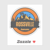 Rossville, Kansas Aufkleber (Blatt)