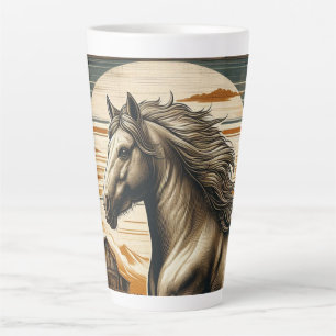 Rost/antik Pferd/Western Milchtasse
