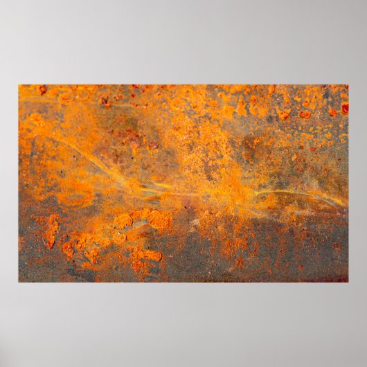 Rost auf Eisen als Hintergrund, abstrakt, schmutzi Poster (Vorne)