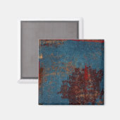 Rost-blaues Muster Hintergrund Magnet (Vorderseite/Rückseite)