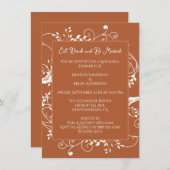 Rost Blühe Probe Abendessen Einladung (Vorne/Hinten)