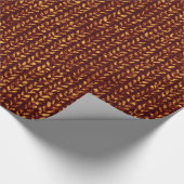 Rost-Brown-Strickjacke-Strick-Beschaffenheit Geschenkpapier (Ecke)