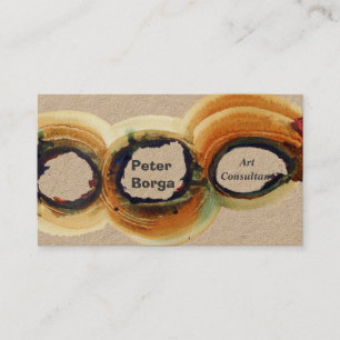 Rost-Erdwatercolor-abstrakte   Künstler-Maler Visitenkarte