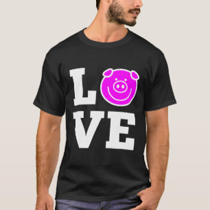 Rost für Barbecues Liebe Rosa Schweinefleisch T-Sh T-Shirt