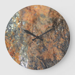 Rost-graues Weiß-Mineral-Beschaffenheit Große Wanduhr