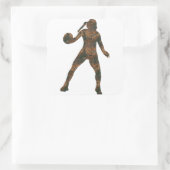 Rost Handballerin Aufkleber (Tasche)