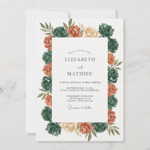 Rost Jade Petal Hochzeit Einladung