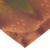 Rost-kupferne grüne gelbe abstrakte Tulpe Tischdecke (Schrägansicht)