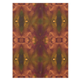 Rost-kupferne grüne gelbe abstrakte Tulpe Tischdecke