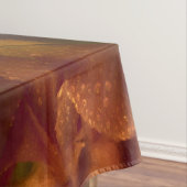 Rost-kupferne grüne gelbe abstrakte Tulpe Tischdecke (Beispiel)