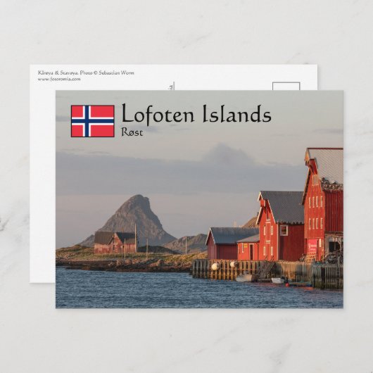 Rost Lofoten-Inseln Postkarte (Vorne/Hinten)