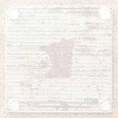 Rost-Minnesota-Form Glasuntersetzer (Rückseite)