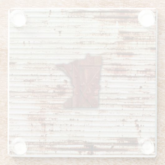 Rost-Minnesota-Form Glasuntersetzer (Rückseite)