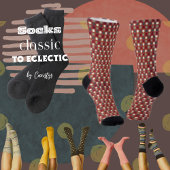 Rost mit Aquamarinen, Creme, braune Dosen Crew Soc Socken