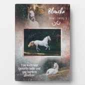 Rost & Navy Favorite Hallo Pferd Foto Memorial Fotoplatte (Vorderseite)