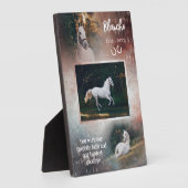 Rost & Navy Favorite Hallo Pferd Foto Memorial Fotoplatte (Seite)