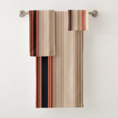 Rost Orange Moderne Streifen Badhandtuch Set (Insitu)