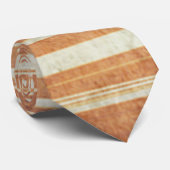 Rost Orange und Creme Krawatte (Gerollt)