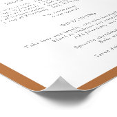 Rost orangefarbenes Rezept für eine glückliche Ehe Poster (Ecke)