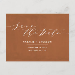 Rost + Save the Date Hochzeit Postkarte