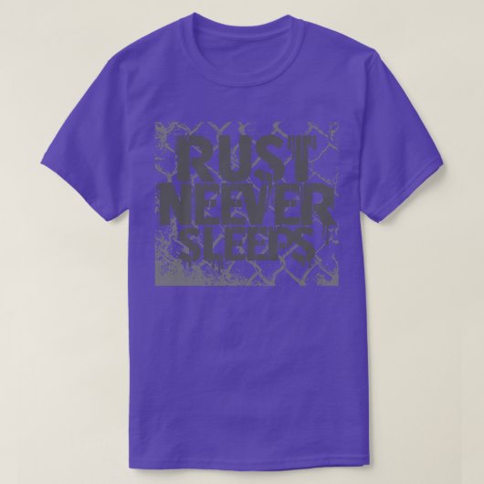 Rost schläft nie T-Shirt (Design vorne)