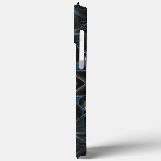 Rost schmutzig gealtert blaues Kaleidoskop-Getrieb Case-Mate iPhone Hülle (Rückseite / Links)