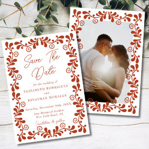 Rost Terrakotta Schick Mexikanische Fiesta Talaver Save The Date