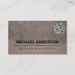 Rost Textur Metall QR Code Visitenkarte