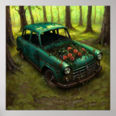 Rost to Rose - Natur Blühend Kunststil Poster (Vorne)