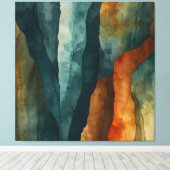 Rost und Aquamarin Leinwanddruck (Insitu (Holzboden))